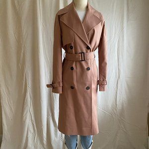 Dusty peach trench coat